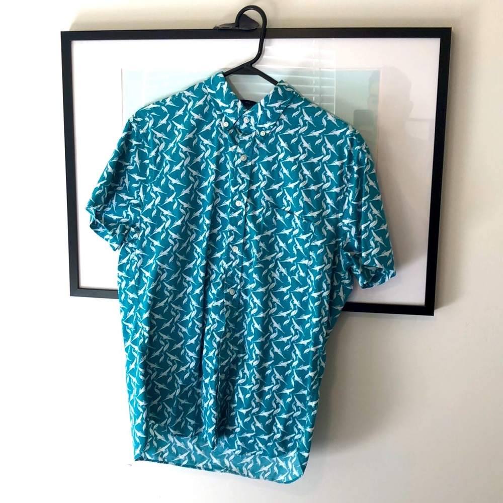 J. Crew Short-Sleeve Bird Button Down